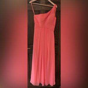 PROM DRESS! Coral Morilee Madeline Garnder long chiffon dress. Size 4